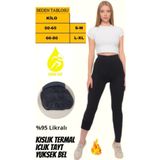 SAUNA SUIT Kadın Kışlık Içlik Isıtıcı Termal Tayt Içlik Siyah Taytı