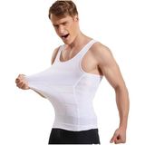 Sauna Suit Premium Erkek Korse Toparlayıcı Bel Göğüs Göbek 2 Beden Incelten Sıkılaştırıcı Beyaz Atlet - XL