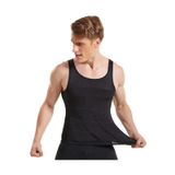 Sauna Suit Premium Erkek Korse Toparlayıcı Bel Göğüs Göbek 2 Beden Incelten Sıkılaştırıcı Siyah Atlet - S