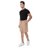 SAUNA SUIT Rahat Pamuklu Yüksek Bel Ince Yazlik Keten Görünümlü Slouchy şort (ERKEK AÇIK KAHVERENGİ, S/M)