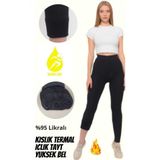 Sauna Suıt Unisex Kislik Sicak Tutan Termal Likrali Gunluk Esnek Konforlu Iclik Siyah Tayt