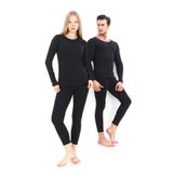 SAUNA SUIT Unisex Kışlık Termal Içlik, Sıcak Tutan Pamuklu Yakmayan, Termal Takım, Termal Fanila Iclik (SİYAH UNİSEX, 4XL/5XL)
