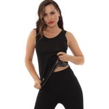 SAUNA SUIT Unisex Terleten Zayıflatan Termal Takım Spor Kıyafeti Tayt Ve Atlet Takım (SİYAH, L)