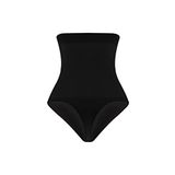 SAUNA SUIT Yüksek Bel Göbek Ve Bel Inceltici Şekillendirici Külot Korse Kadın String Korse (SİYAH, M)