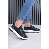 Sauron Erkek Spor Ayakkabı Örme Triko Nefes Alabilen Sneakers Pusped Tabanlı - 0 - Siyah
