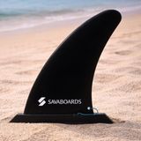SavaBoards Büyük Sup Fin Salma – Standart Fin Box Uyumlu Paddle Board Yön Dengeleyici Büyük Boy Fin - Siyah