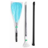 SavaBoards Fiber Glass SUP Küreği – Hafif Tek Taraflı Paddle Board Küreği (Beyaz/Turkuaz) (Turkuaz)