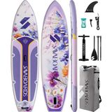 SavaBoards Lavender Harmony Geniş ve Dengeli Şişme Paddle Board 335X86X15 cm Touring Sup Seti - Mor