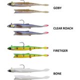 Savage Gear Flying Minnow 8.5gr Jighead + 2 Adet 10CM 5.5gr Silikon Balık Yem - Goby