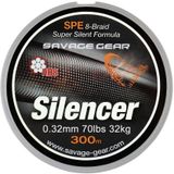 Savage Gear HD8 Silencer örgü için 300 m örgülü kordon, turna balığı, uzun levrek, levrek ve alabalık, birbirine geçme ip, 8-kez örülmüş, Rundgeflochten, esnek