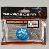 Savage Gear Lrf Micro Sandeel Kit Yem 2 Jighead + 10 Silikon (Silver )