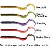 Savage Gear Rib Worm 9cm 3gr Silikon Yem (10'lu Paket) İğnesiz - Junebug