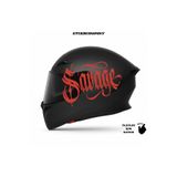 Savage Kask Sticker – Motor Kaskı İçin Premium Yazı Sticker Kırmızı