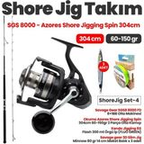 Savage Sgs 8000 Olta Makinesi - Okuma Azores 304CM 60-150GR Shore Jigging Takımı -4
