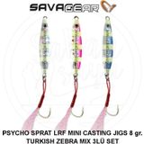 Savagear Psycho Sprat LRF Mini Casting Jigs 8gr Turkish Zebra Mix (3 Adet)