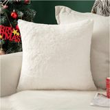 Savana Peluş Kırlent Kılıfı Fermuarlı Sırt Kısmı Krep Kumaş - 43 x 43 cm - Renkli