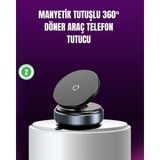 Savarga Araç Içi Manyetik Telefon Tutucu 360° Döner Vakumlu Stand