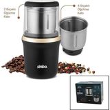 Savarga Elektrikli Gold Kahve - Baharat Öğütücü Makine 2pcs Çelik Öğütme Hazne=2 Bıçaklı - 4 Bıçaklı 100GR Hazne 200W SCM-2982 (4801)