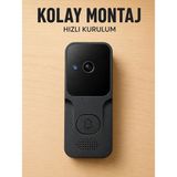 Savarga Wi-Fi Akıllı Görüntülü Kapı Zili | Hd Kamera, Gece Görüşü ve Telefon Bildirimli