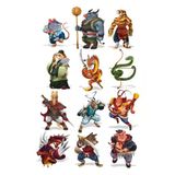 Savaşçı Hayvanlar Sticker Set 12 Parça Telefon, Tablet, Defter, Laptop Sticker