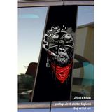Savaşçı Maymun - Yan Kapı Direk Kaplama Folyosu - 2 Adet Sol Sağ Sticker Set