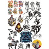 Savaşçı Sticker Set 8 23 Parça Telefon, Tablet, Defter, Laptop Sticker