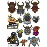 Savaşçı Warior Sticker Set-2 13 Parça Telefon, Tablet, Defter, Laptop Sticker