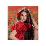 SavBrand Vintage Kırmızı Gül Saç Tokası 1 Adet, Romantik Tarz Klips