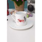 Savcı Hediye Türk Kahvesi Fincanı Beyaz - 1 Adet - 70 ml