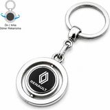 SAVEK Döner Mekanizmalı Renault Oto Anahtarlık, Boyut 9cm x 3.5cm, Çift Yönlü Logo, Hediyelik Araba Aksesuar Spin Anahtarlık - 9 x 3,5 cm