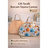 SAVEK El Yapımı Borcam, Tencere,tepsi Taşıma Çantası & Piknik Çantası 50X80CM –bağcıklı Ayarlanabilir - Turuncu - 50 x 80 cm