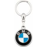 SAVEK Yüksek Kaliteli Bmw Logolu Lüks Krom Kaplama Oto Anahtarlığı, 9cm x 3.5cm, Şık Hediyelik Araç Aksesuar - 9 x 3,5 cm