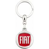 SAVEK Yüksek Kaliteli Fiat Logolu Lüks Krom Kaplama Oto Anahtarlığı, 9cm x 3.5cm Boyut, Şık Hediyelik Araç Aksesuar - 9 x 3,5 cm