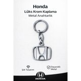 SAVEK Yüksek Kaliteli Honda Logolu Lüks Krom Kaplama Oto Anahtarlık Şık Hediyelik Araç Aksesuar - Parlak Metalik