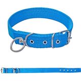 Savex Dokuma Kopek Boyun Tasmasi Mavi 2.5*50 Cm