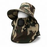 Savex Ense Korumalı Outdoor Şapka - Maskeli - Dijital Kamuflaj (M-4)- Savex