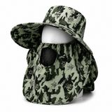 Savex Ense Korumalı Outdoor Şapka - Maskeli - Kamuflaj (M-6)- Savex