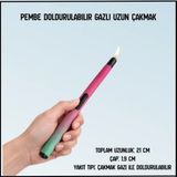 Savex Uyguna-Yakala Pembe Doldurulabilir Gazlı Uzun ÇAKMAK-YKT.273