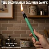 Savex Uyguna-Yakala Yeşil Doldurulabilir Gazlı Uzun ÇAKMAK-YKT.271