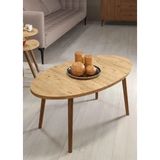 Savita Home Ahşap Orta Sehpa Elips - 90X50X42 cm - Ceviz