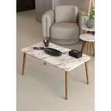 Savita Home Ahşap Orta Sehpa Kare - 90X50X42 cm - Efes
