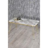 Savita Home Altın Tel Orta Sehpa Kare - 90X50X43 cm - Efes