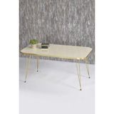Savita Home Altın Tel Orta Sehpa Kare - 90X50X43 cm - Krem