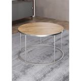 Savita Home Orta Sehpa Terra Lüx Gümüş - 70 Çap x 46 cm - Ceviz
