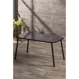 Savita Home Siyah Metal Orta Sehpa Kare - 90X50X44 cm - Bendir