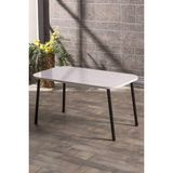 Savita Home Siyah Metal Orta Sehpa Kare - 90X50X44 cm - Beyaz