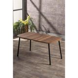 Savita Home Siyah Metal Orta Sehpa Kare - 90X50X44 cm - Ceviz