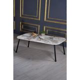Savita Home Siyah Metal Orta Sehpa Kare - 90X50X44 cm - Efes