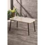 Savita Home Siyah Metal Orta Sehpa Kare - 90X50X44 cm - Krem
