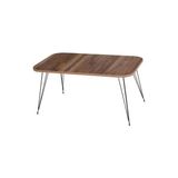 Savita Home Siyah Tel Orta Sehpa Elips - 90X50X43 cm - Ceviz Kare